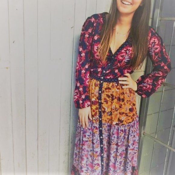 TIGERLILY Paradis Patchwork Maxi Dress RRP$270 - Picture 8 of 16